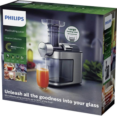 Philips Saftpresse – 200W, 1L, NutriU-Rezepte-App, grosse Einfüllöffnung, Quick Clean