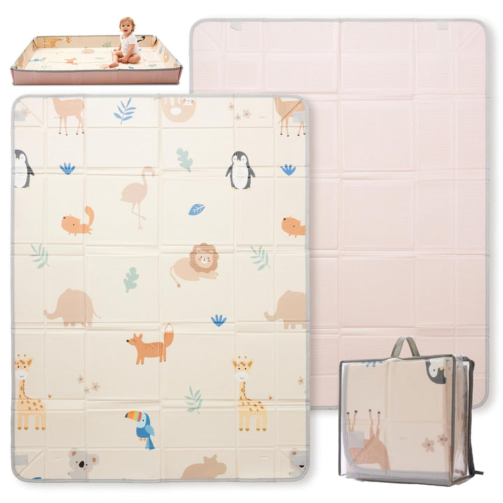 Faltbare Krabbelmatte Baby – Grosse Schaumstoff Spielmatte Baby Faltbar für Babys & Kleinkinder – Wa