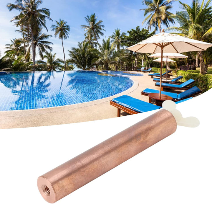 Fdit Solar-Kupfer-Anoden-Kupfer-Ersatz Hocheffizienter Sonnenschock-Solar-Pool-Ionisator-Anodenstab