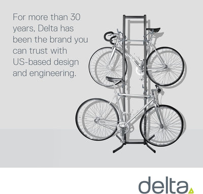 Bike Rack for Garage & Home by Delta Cycle - No Drilling Required - Fully Adjustable Gravity Storage