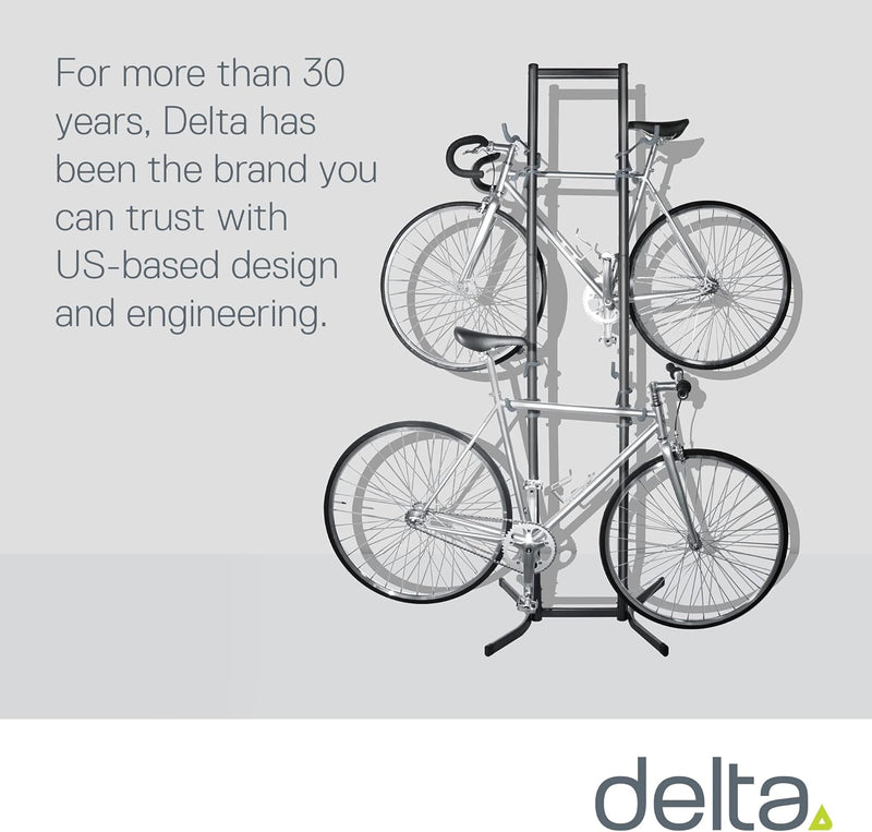 Bike Rack for Garage & Home by Delta Cycle - No Drilling Required - Fully Adjustable Gravity Storage
