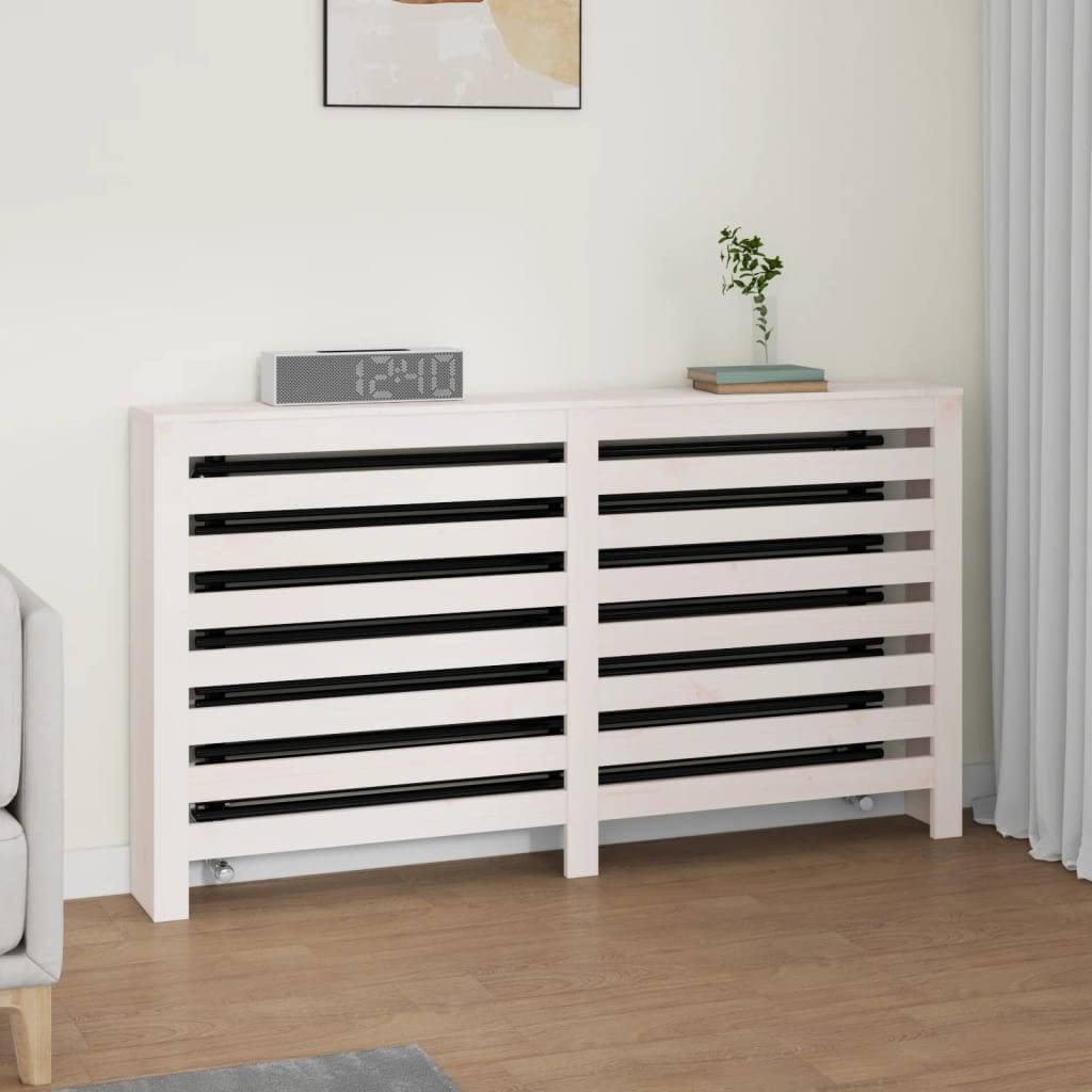 Heizkörperverkleidung 153x19x84 cm mit Horizontalen Latten Heizkörper Abdeckung Modernes Design Heiz