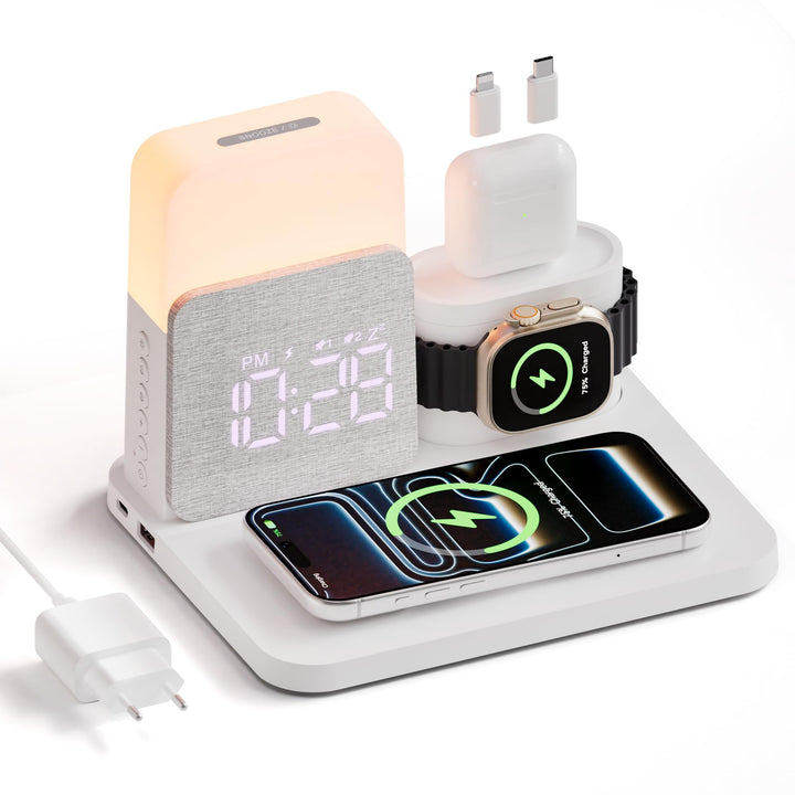 5 in 1 Induktive Ladestation für A-pple Watch und Phone 17-11 und air-pods | 15W Wireless Charger We