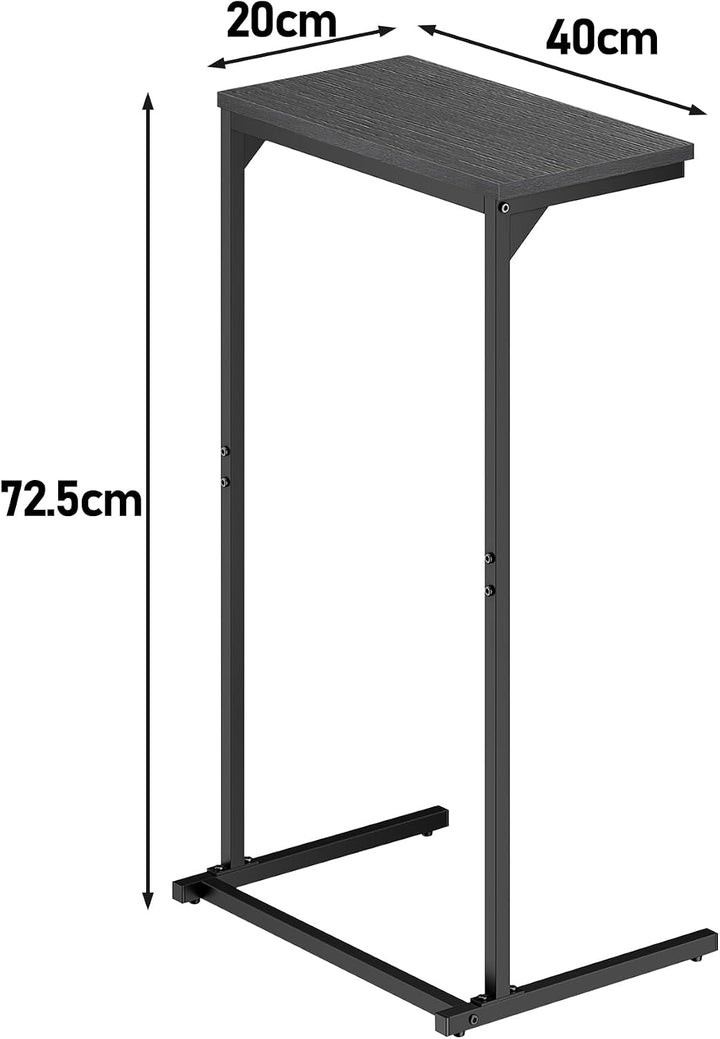TUTOTAK C-förmiger Beistelltisch, TV-Tablett, Kleiner Seitentisch, 73 cm hoher Couch-Tisch, Tablett-