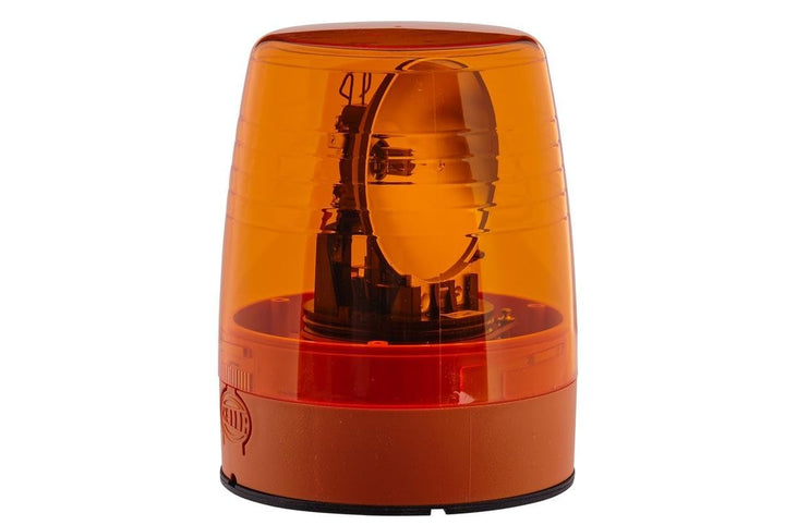 HELLA - Halogen-Rundumkennleuchte - KL JuniorPlus - 12V - gelb - Anbau/geschraubt - Stecker: Flachst