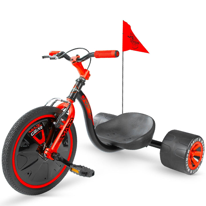 MGP Madd Gear Drift-Dreirad für Kinder ab 5 Jahren (Schwarz/Rot), Schwarz/Rot