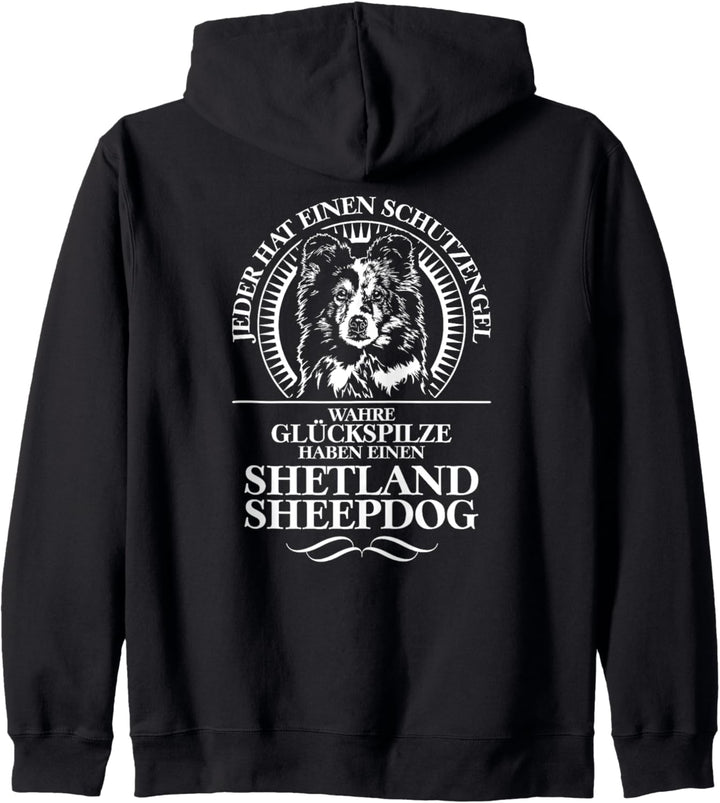 Shetland Sheepdog Schutzengel Hund Hundespruch Hunde Kapuzenjacke