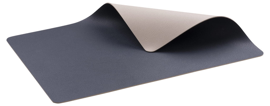 BITZ Tischset, Platzset in Leder-Look, Abwaschbar, 46 x 33 cm, 4er-Set, Königsblau/Sand 33 x 46 cm K