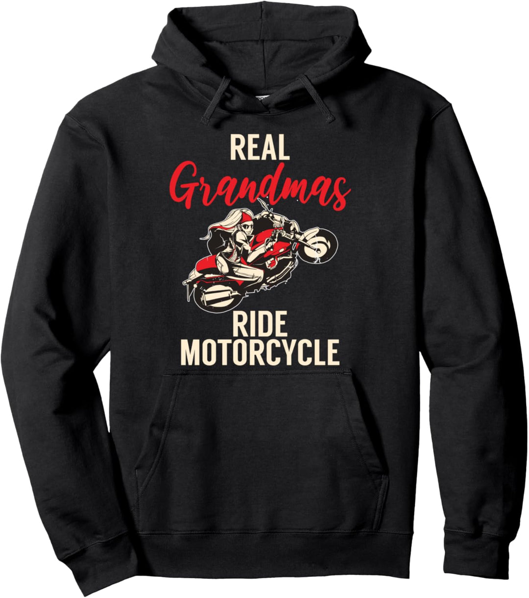 Lustige Echt Omas Fahrmotorrad-Meme - Muttertag Pullover Hoodie