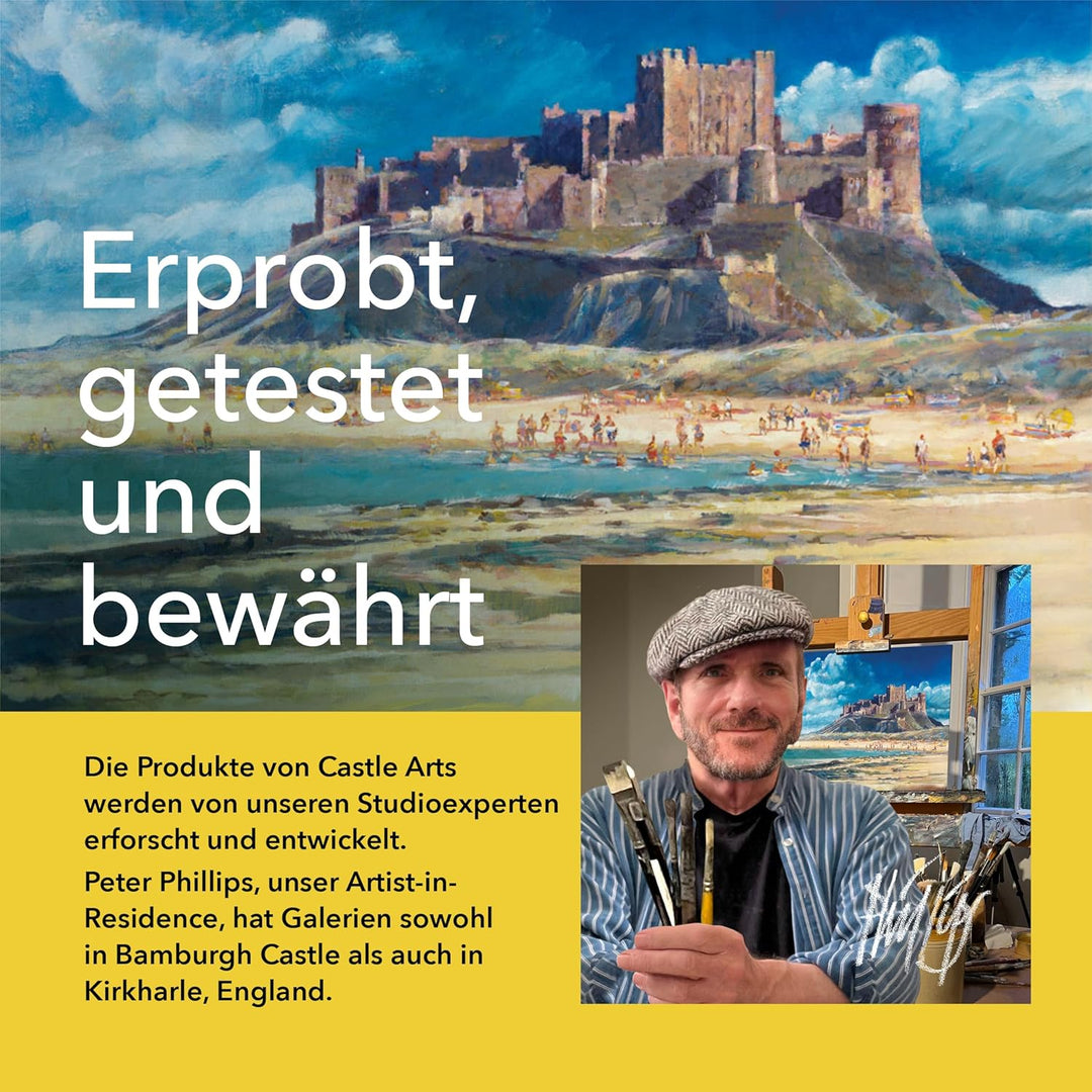 Castle Art Supplies 72 Buntstifte Set |Hochwertige Farbminen mit weichem Kern für erfahrene Künstler