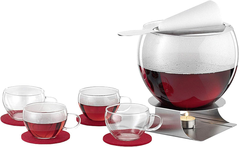 Bohemia Feuerzangenbowle-Set 11-TLG, Glas, Transparent, 26 x 23 x 23 cm,