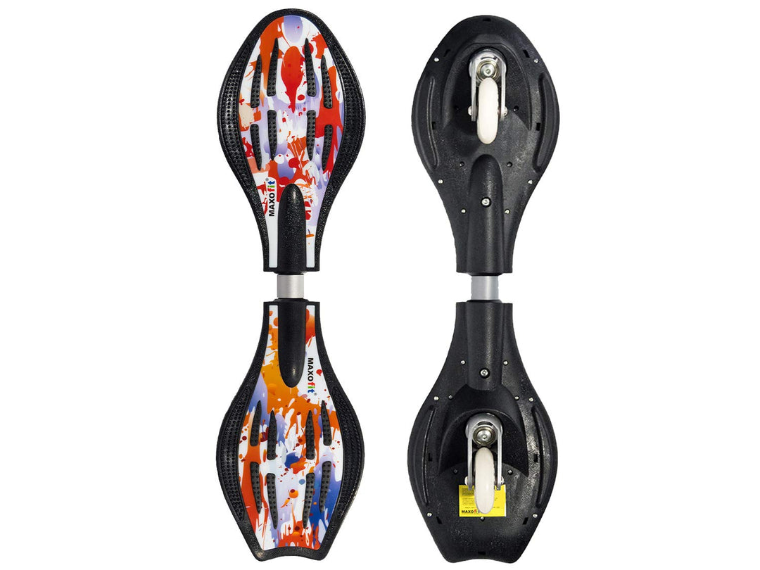 MAXOfit Waveboard Pro Close Mini | Bis 129 kg | Mit LED Leuchtrollen, Tasche und Zubehör für Kinder