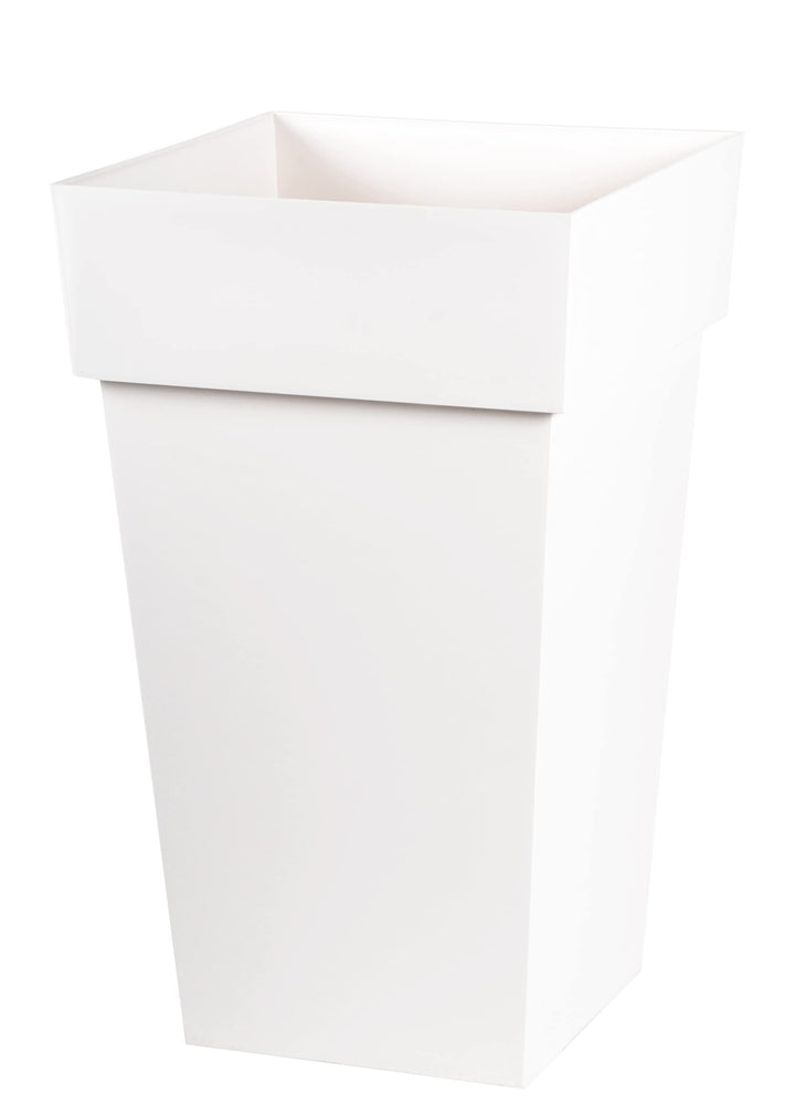 EDA Plastiques Topf Toskana quadratisch weiss – 39 x 39 x 65 cm – 62 L