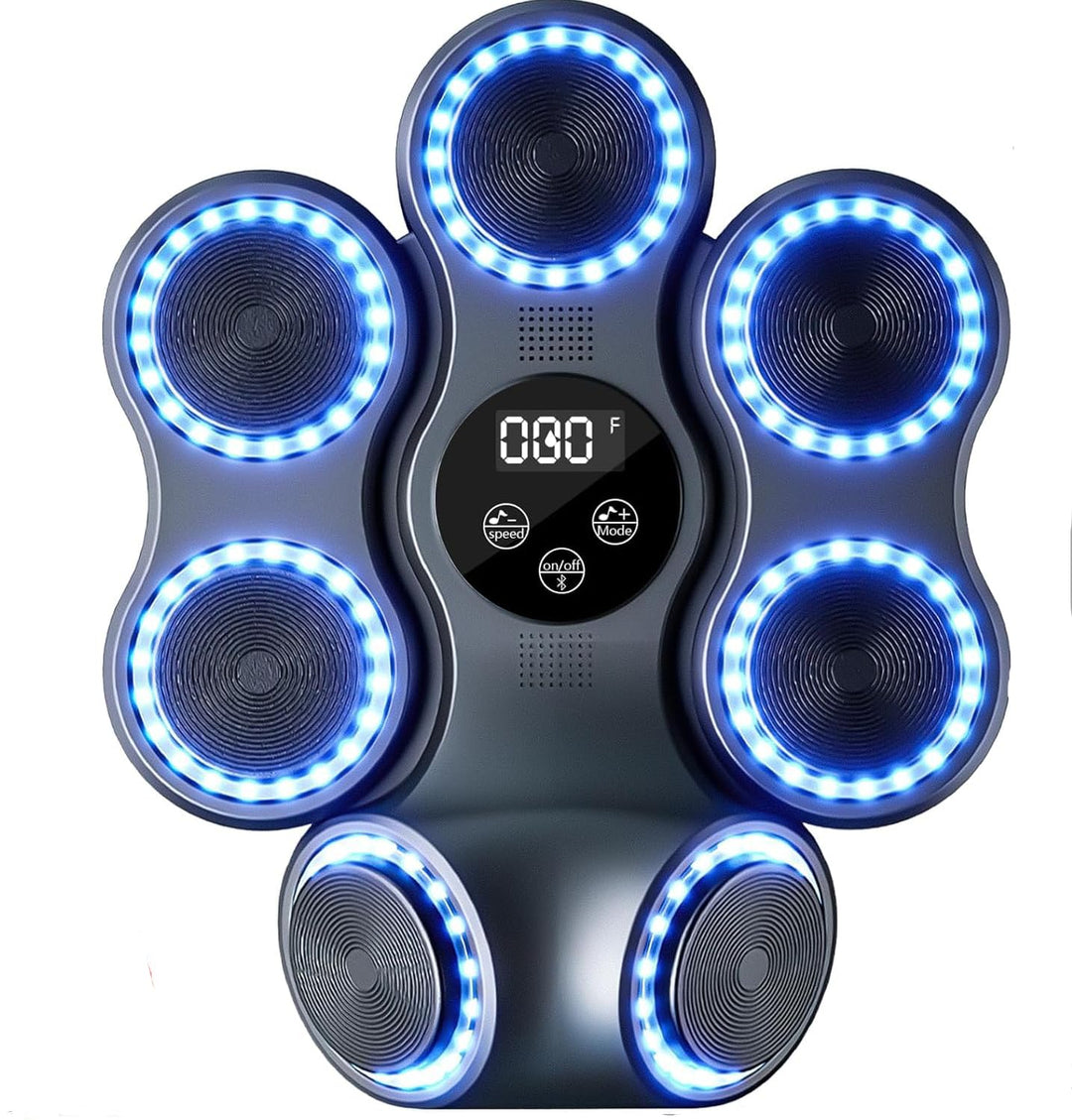 Music Boxing Machine für Erwachsene, Wandmontierte LED Licht Bluetooth Musikboxing Maschine Blau-7 S