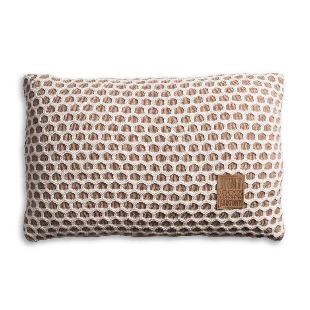 KNIT FACTORY - Mila Kissen - Marron/Beige - 60x40 cm 60x40 cm Marron/Beige, 60x40 cm Marron/Beige