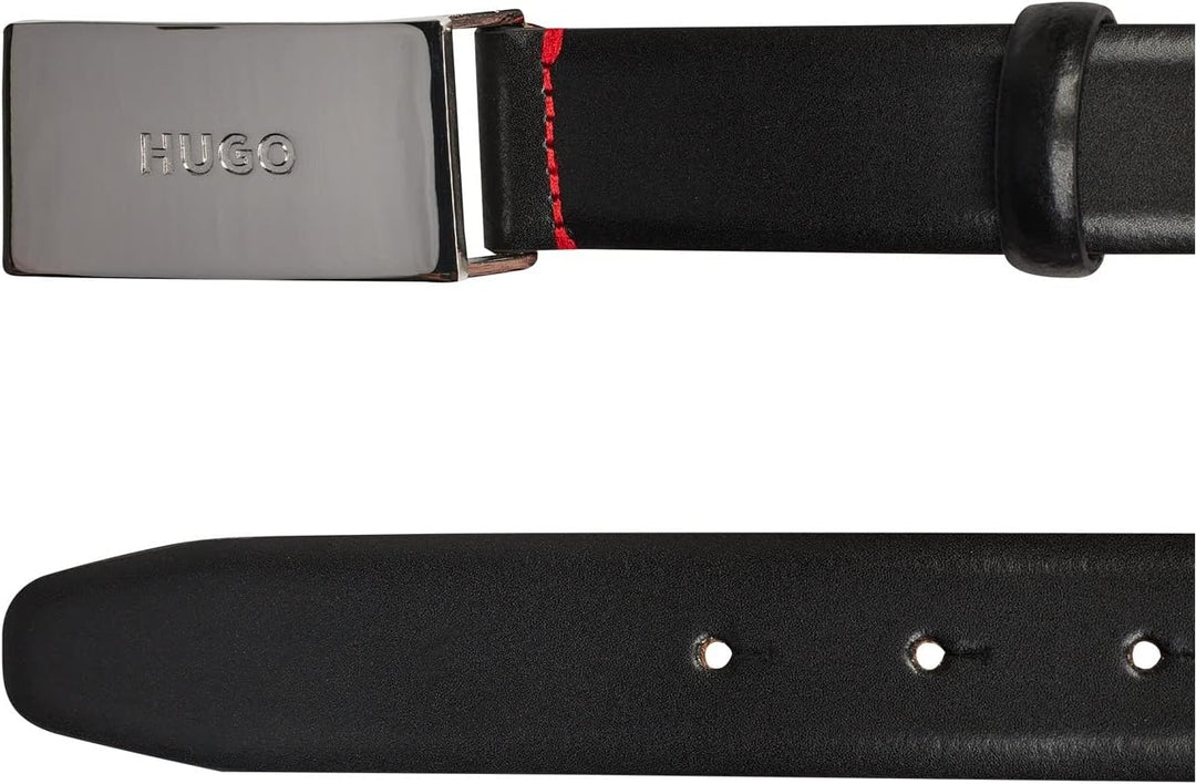 HUGO Herren Baldwin-n Gürtel 90 New - Black001, 90 New - Black001