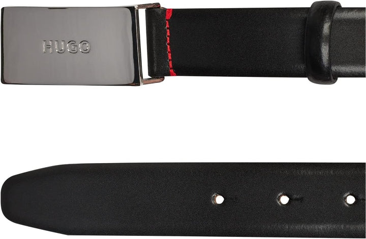 HUGO Herren Baldwin-n Gürtel 90 New - Black001, 90 New - Black001