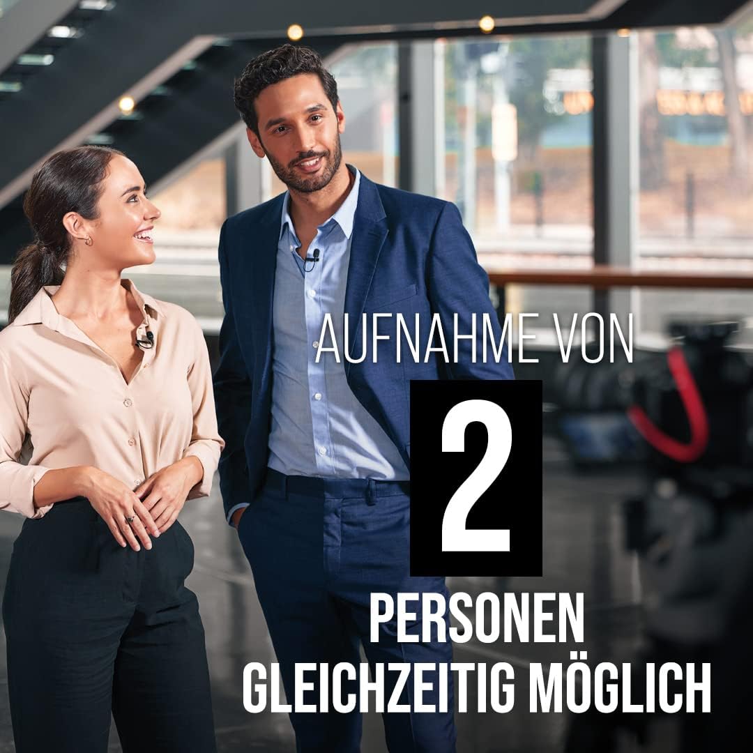 RØDE Wireless GO II Ultrakompaktes Kabelloses Zweikanal-Mikrofonsystem mit eingebauten Mikrofonen, i