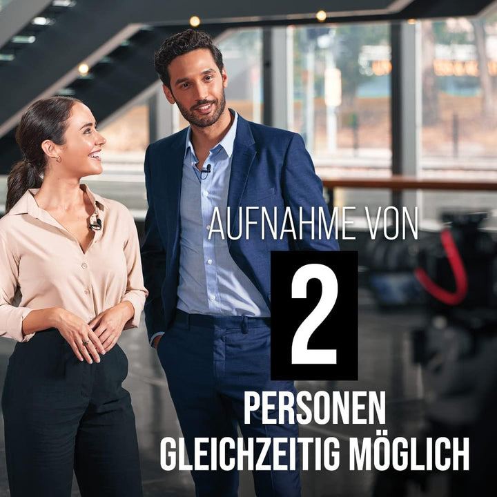 RØDE Wireless GO II Ultrakompaktes Kabelloses Zweikanal-Mikrofonsystem mit eingebauten Mikrofonen, i