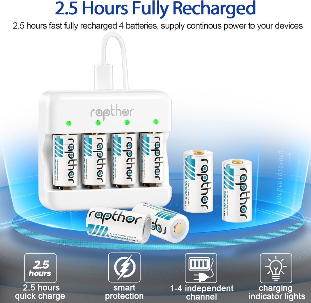 Rapthor Arlo Akkus Wiederaufladbar 900mAh High Capacity 3.7V Wiederaufladbarer Akku für Arlo Wireles
