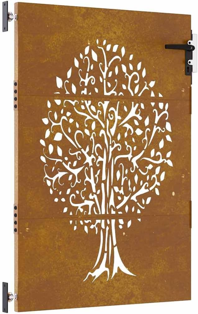 vidaXL Gartentor 85x150 cm Cortenstahl Baum-Design 85 x 150 cm, 85 x 150 cm
