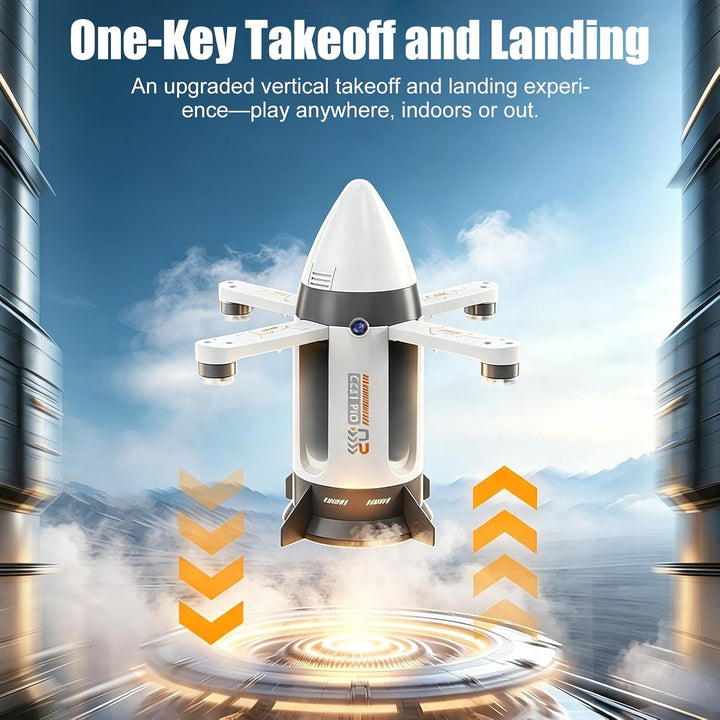 Fernbedienung Rakete Stil Drohne Kinder Spielzeug, Remote Control Drone | Spray und LED Leuchten, Bü