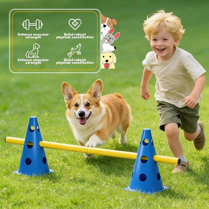 8er Agility Set Hunde, Cavaletti Hund Hobby Horse Hindernisse Hürden Hindernisse Hobby Horsing Hunde