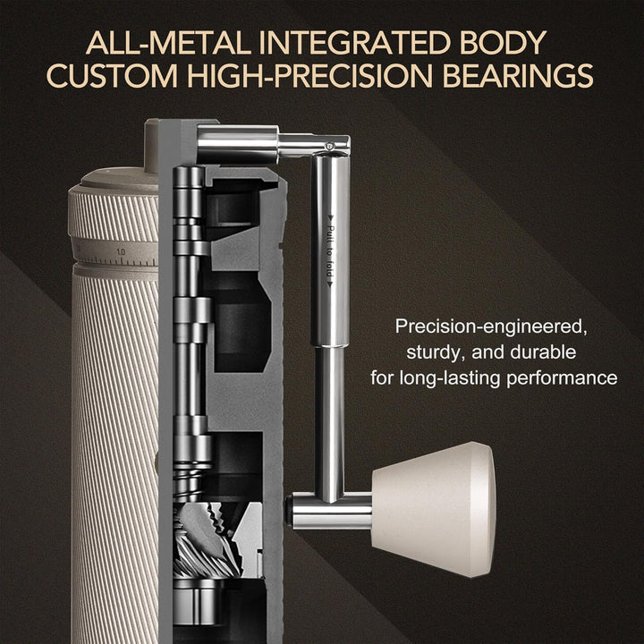 TIMEMORE Chestnut S3 Manual Kaffeemühle, mit numerischer externer Einstellung, Vollmetallgehäuse und