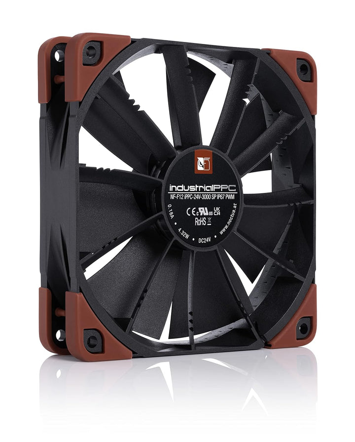 Noctua NF-F12 iPPC-24V-3000 SP IP67 PWM, Industrielüfter, 4-Pin, 3000 RPM, 24V Version (120mm, Schwa