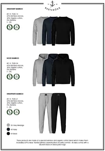 Resteröds Sweatshirt für Herren aus Bambus Viskose und ökologischer Baumwolle, Pulli mit oder ohne K