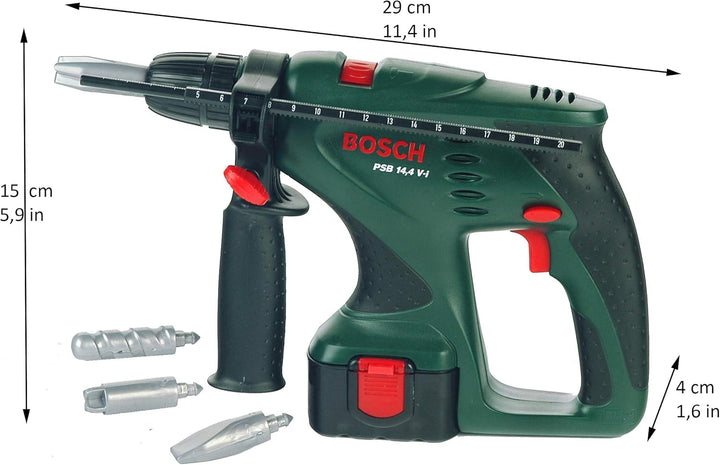 Theo Klein 8450 Bosch Schlagbohrmaschine I Schlagbohrer mit Rechts- und Linkslauf und auswechselbare