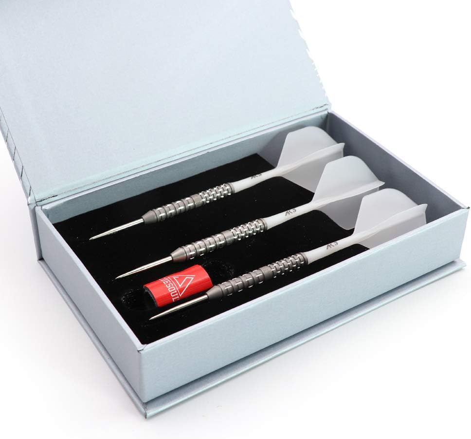 CUESOUL Dazzling 22g Stahlspitze 90% Wolframpfeil Set Mattierte Oberfläche mit ROST Flügen CSDZ-DZY0
