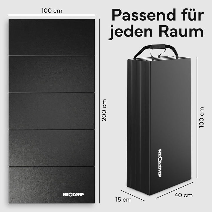 NEOLYMP Turnmatte klappbar - Faltbare Gymnastikmatte für Zuhause - Dicke Fitnessmatte für Kampfsport