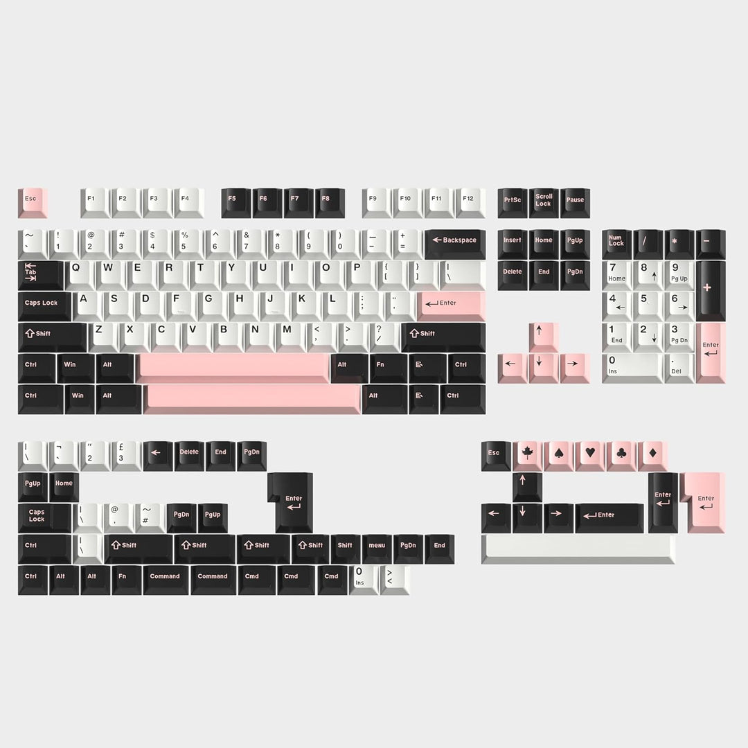 SOLIDEE Cherry Profil PBT Keycaps Set mit 156 Tasten,Custom Tastenkappen für mechanische Gaming Tast