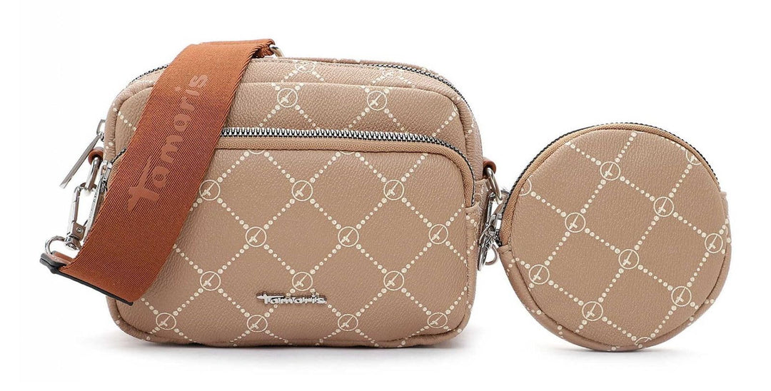 Tamaris Umhängetasche TAS Anastasia 31172 Damen Handtaschen Print Einheitsgrösse Sand/Cognac 427, Ei
