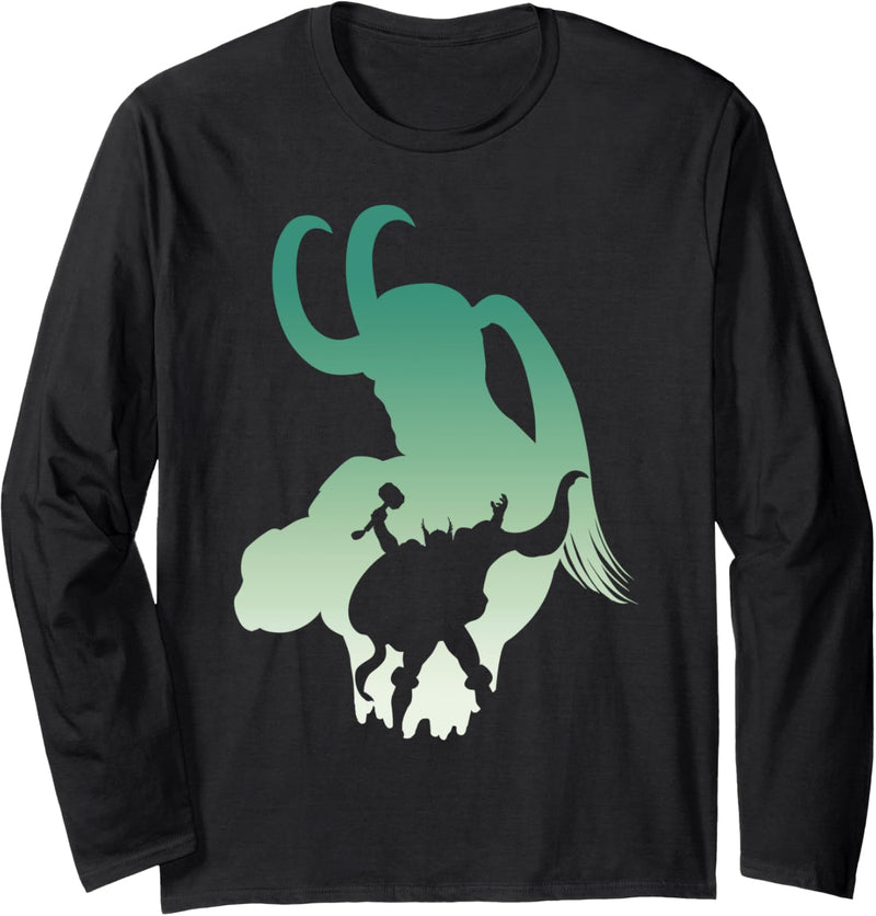 Marvel Loki and Thor Silhouette Brothers Langarmshirt