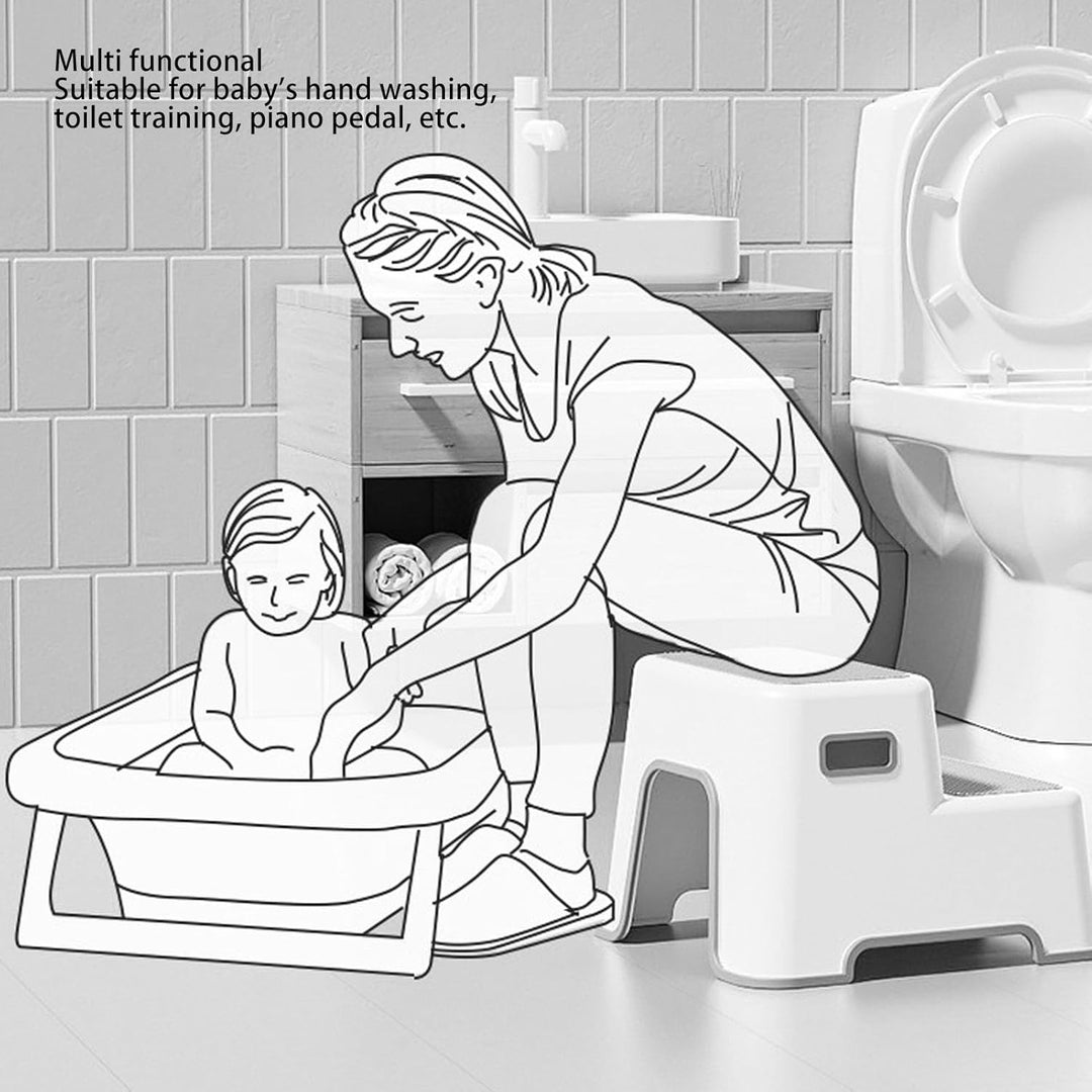 2-Stufen-Hocker für, Verdickter Kleinkind-Tritthocker aus Kunststoff, Rutschfester Baby-Tritthocker,