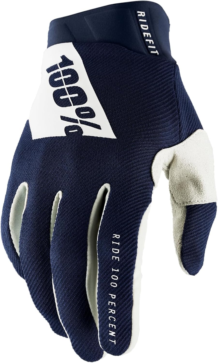 100% RIDEFIT Motocross Handschuhe - MX Dirt Bike & Powersport Reitausrüstung für Herren Blau S, Blau