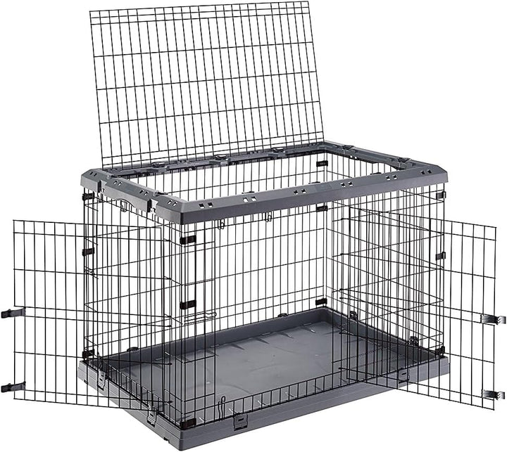 Ferplast Zusammenklappbarer Käfig für sehr grosse Hunde SUPERIOR 120 Metallzaun, mit Separator, Dopp
