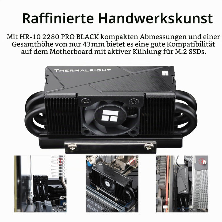 TR HR10 2280 PRO SSD-Kühler, doppelseitiger Kühlkörper, trägt ein Silikonpad mit 14,8 W/m.k, enthält
