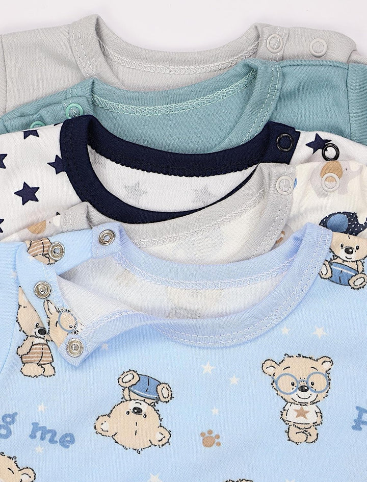 TupTam Baby Jungen Langarmshirt 5er Set 80 Mehrfarbig 10, 80 Mehrfarbig 10