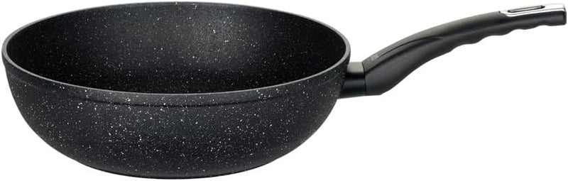 ELO Granit Evolution Wok Pfanne Wokpfanne, Aluminium, Schwarz, 28 cm