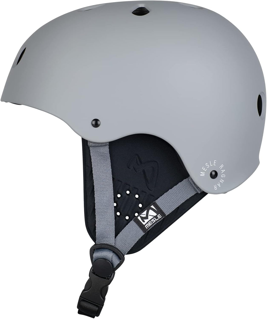 Mesle Wassersport Helm Ragnar, Wakeboard Helm Abnehmbarer Ohrenschutz, Kite Helm grau XS, grau XS