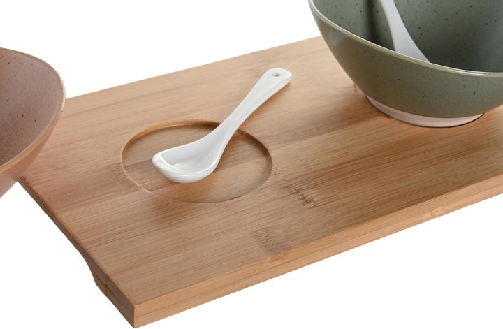 APERITIVO SET 5 PORCELANA BAMBU 29X15,5X1,5