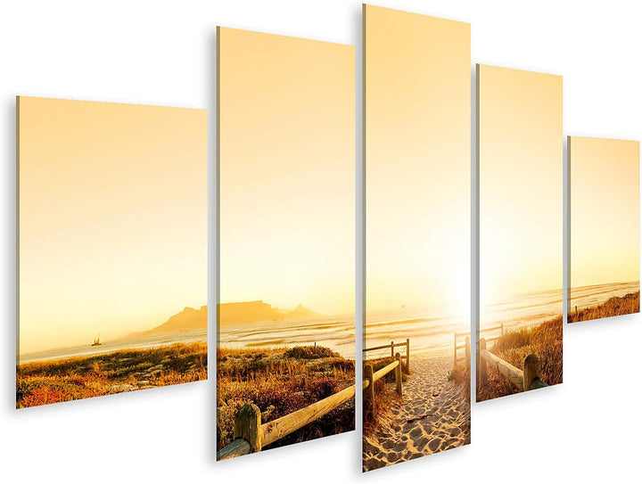 islandburner Bild auf Leinwand Sonnenuntergang Über Dem Ozean Bilder Wandbilder Poster Leinwand 170x