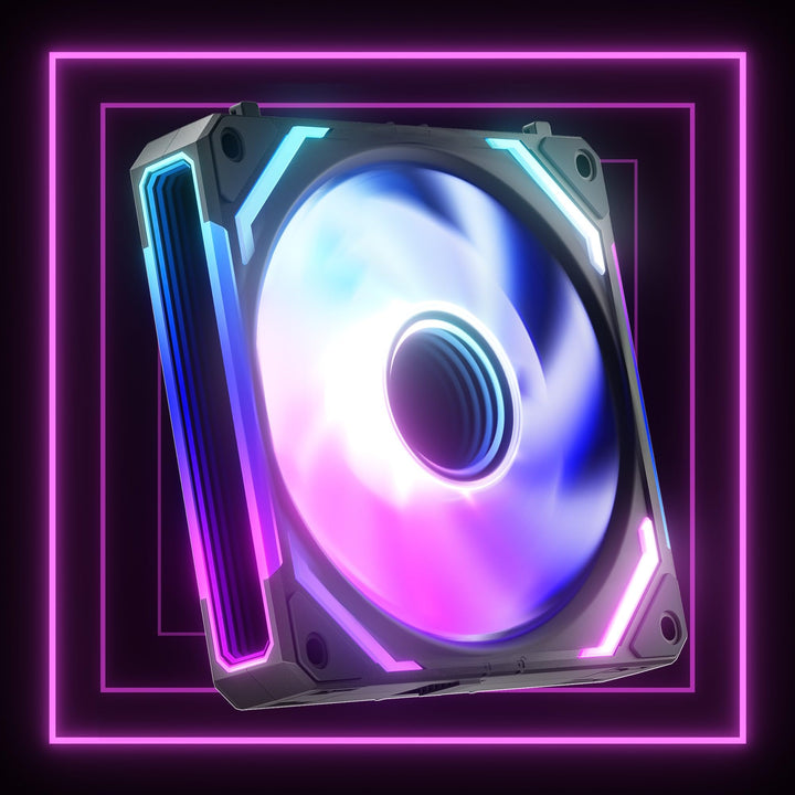 AsiaHorse COSMIQ RGB PC Lüfter 120MM Gehäuselüfter, ARGB Daisy Chain PC Lüfter [Infinity Mirror] [FD