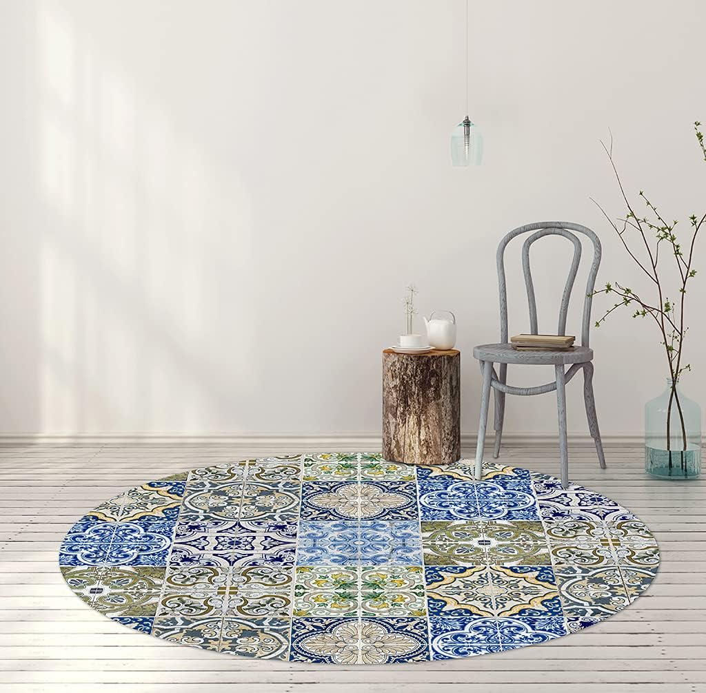 Vilber, Vinyl-Teppich, rund, Lissabon, Farbe 01, Durchmesser 155 cm 155 cm diámetro Mehrfarbig - 01,