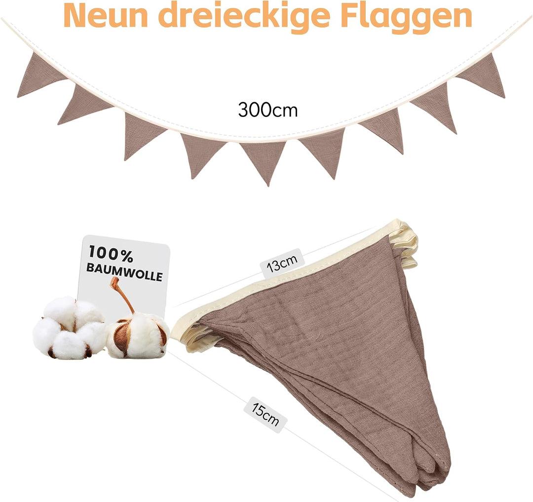 Hook Hausbett Himmel Deko Set, Betthimmel Hausbett aus Musselin - 1 Betthimmel &amp; 1 Wimpelkette, für