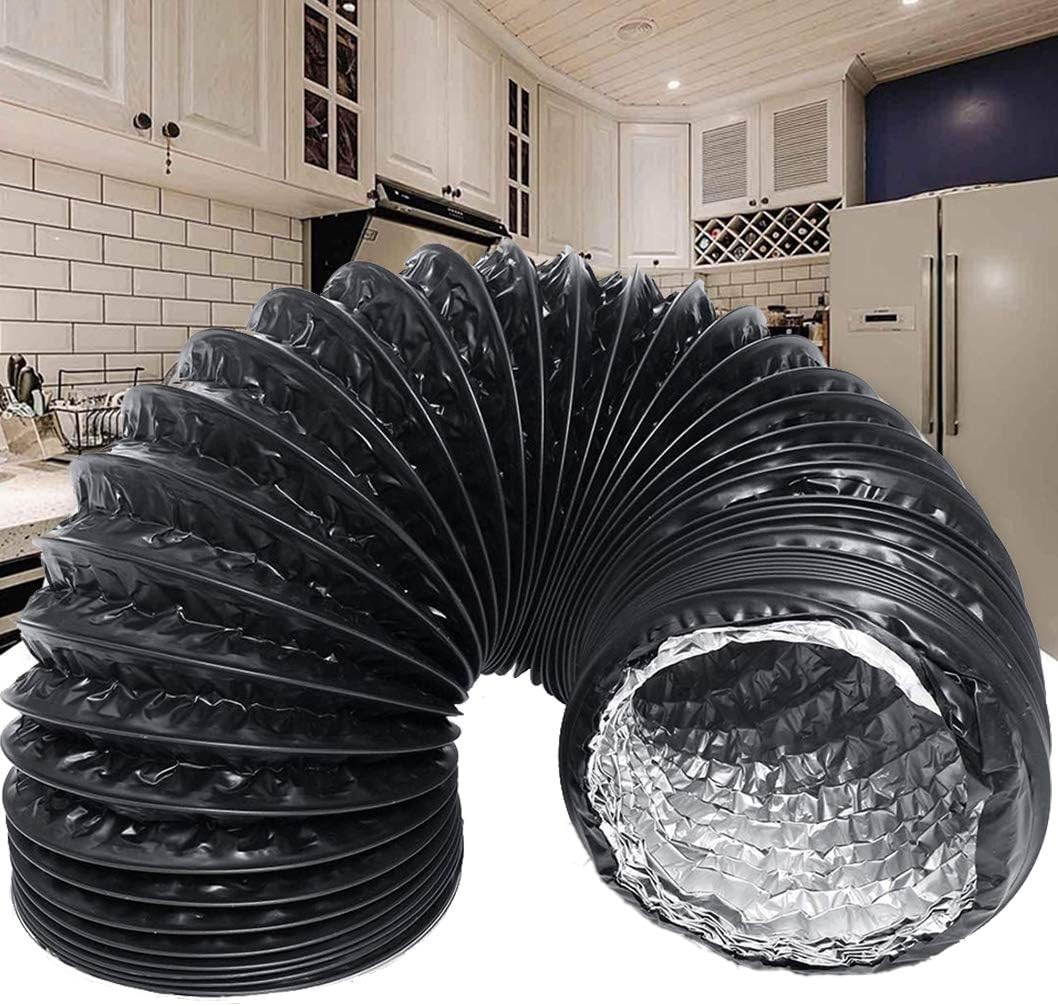Lüftungsschlauch Abluftschlauch Aluflexrohr PVC Ablufttrockner - 100mm Alu-Flexschlauch Flexrohr Luf