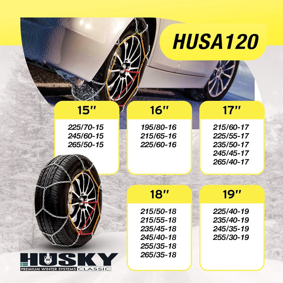 Sumex HUSA120 KN120 Husky Advance Schneeketten 9 mm, HUSA120